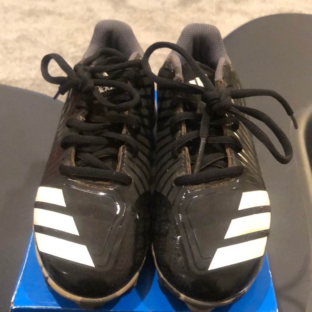 Adidas black and white cleats